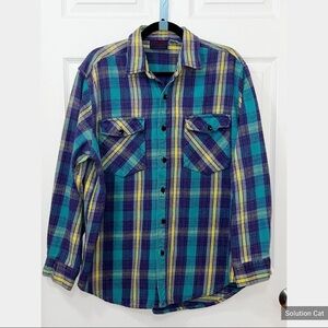 Vintage Dakota Plaid Flannel Men’s long sleeve Shirt Size Large
